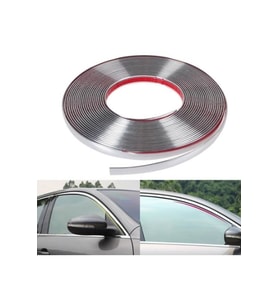 18 mm 3D Dekoratif Krom Nikelaj Şerit Çıta Panjur Kalın Şerit 15 Metre