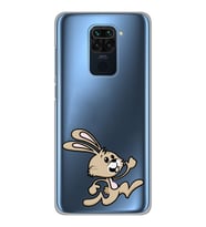 Xiaomi Redmi NOTE 9 Uyumlu Tavşan Tasarımlı Şeffaf Telefon Kılıfı