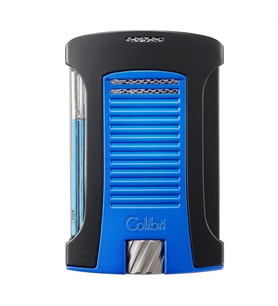 Colibri Daytona Tek Torch Pürmüz Metalik Mavi-Siyah Puro Çakmağı