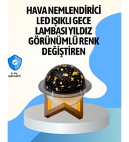 Northcity Projektör Işıklı ve Aromaterapi Destekli Taşınabilir Nemlendirici - USB Bağlantılı ve Difüzör