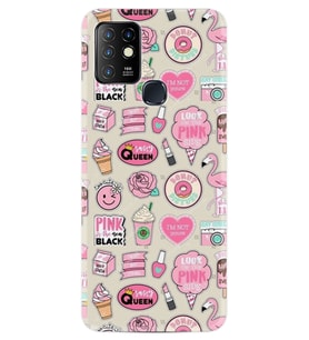 INFINIX Hot 8 9 10 11S Hot 10 Play 10T Kılıf Desemli Silikon Donut Flamingo 1415