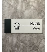 Pearl Black Serisi Mutfak Kapı İsimliği