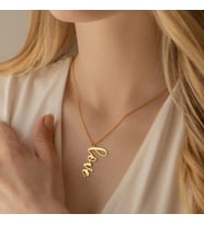 Kişiye Özel 925 Ayar Gümüş Love Kolye