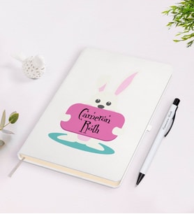 BK Gift Kişiye Özel Paskalya Bayramı Beyaz Defter ve Kalem Seti-2
