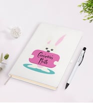 BK Gift Kişiye Özel Paskalya Bayramı Beyaz Defter ve Kalem Seti-2