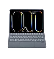 Newface Apple T5510D iPad Pro 13 (2024) Kılıf Palermo Ledli Klavyeli Standlı Tablet Kılıfı - Siyah