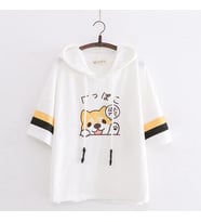 Kore Tarzı Dog Kısa Kollu T-shirt