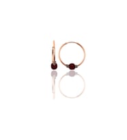 Söğütlü Silver Gümüş rose 17 mm  mercan renkli halka küpe