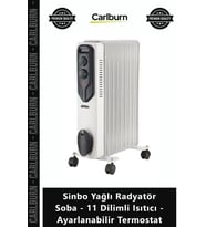 Özel Üretim Turbo Verimli Sinbo Yağlı Radyatör Soba 11 Dilimli Isıtıcı Ayarlanabilir Termostat