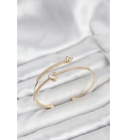 Kalp Model Pirinç Gold Renk Kadın Bileklik 5886 - HPSBYI3032-4429