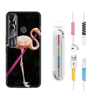 Tecno Spark 6 6 Go 8C 8 Pro 7 7 Pro Kılıf Kablo Koruma Spiral Silikon Line Filamingo 1776