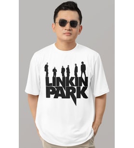 Tasarım Linkin Park Rock Metal Müzik Grubu Baskılı Unisex Oversize Tişört