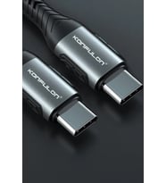 Pilelistore   DC43 Type-C to Type-C 1M Örgü 60W Hızlı Şarj Kablo - Yeşil