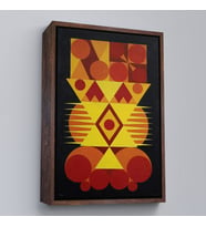 Çerçeveli Auguste Herbin - Femme Tablo (Beyaz)