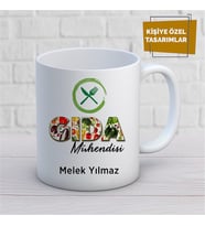 Kişiye Özel İsim Yazılabilir Gıda Mühendisi Kupa Bardak