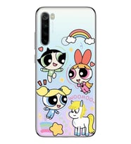 Redmi Note 8 Uyumlu Powerpuff Girls Desenli Şeffaf Telefon Kılıfı