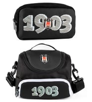 Beşiktaş Erkek Çocuk 1903 Baskılı Beslenme Çantası ve Kalemlik Seti (İkili Set) - ME25345