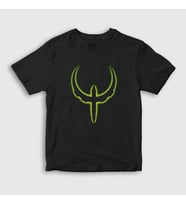 Presmono Unisex Çocuk Siyah Logo Oyun Quake 4 IV T-Shirt 511459tt