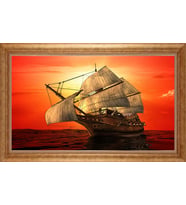 ALTIN ÇERÇEVELİ PASPARTULU TABLO CR63