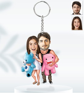 Kişiye Özel Sevgili Model  Ahşap Anahtarlık-2