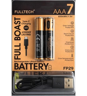 Şarj Edilebilir Kumanda Pili 1.5V 800mWh Lityum-İon İnce Pil AAA7 Type-C Şarjlı