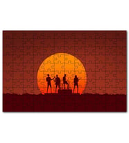 Cakapuzzle Retro Tarzı Daft Punk Müzik Görseli Puzzle Yapboz MDF (Ahşap) (120 Parça)