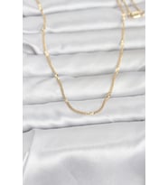 CM 14K Gold Renk Lazer Puntalı Model 60 cm Kadın Kolye - EBJ260207W39427