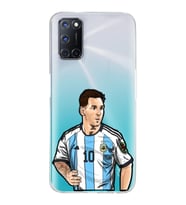 Oppo A52/A72/A92 Uyumlu Lionel Messi Desenli Şeffaf Telefon Kılıfı