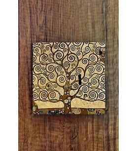 Doğaltaş Bardak Altlığı 10x10x1cm - Gustav Klimt Eseri Baskılı Tekli - Stone Coasters