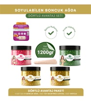 Smoothly  RENGARENK 4 Adet 250 gr Soyulabilen Boncuk Ağda  2 Adet Karınca Yumurta Yağ,  Spatula Seti