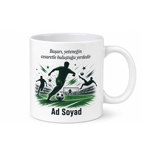Yeşil Sahaların Yıldızı Futbolcu İsme Özel Kupa Bardak Hediye