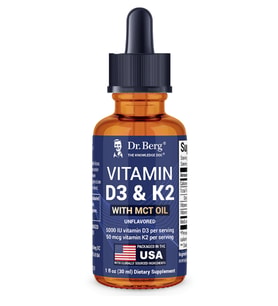 Dr. Berg (Ösg Özel Sporcu Gıdaları) Maximum Strength Vitamin D3 K2 MCT Oil 5,000 IU 30ml.Orj Usa.45.