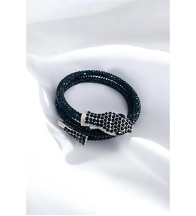 METALİZE CHOKER TAŞLI YILAN DOLAMALI BİLEKLİK