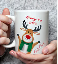 Yeni Yıl ,Yılbaşı  Hediyelik Beyaz Sublimasyon Baskılı Kupa
