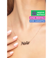 Nehir İsimli Kolye Altın Kaplama 925 Ayar Gümüş İsim Yazılı Kolye