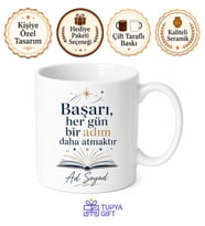 Sınav Motivasyonu Kişiye Özel Mesajlı Baskılı Kupa Bardak Öğrenci Hediyesi