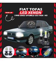 Fiat Tofaş Sis Farı Uyumlu Şimşek Etkili Led Xenon Pro Series H3