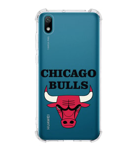 Huawei Y5 2019 Uyumlu Köşe Korumalı Antişok Kapak Chicago Bulls Tasarımlı Şeffaf  Kılıf