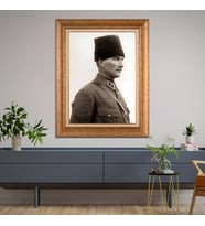 Altın Varaklı Paspartulu Çerçeveli Tablo hb1475