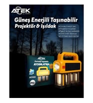 Güneş Enerjili Taşınabilir Projektör Işıldak