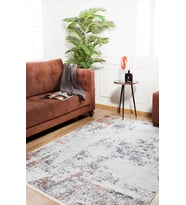 Dijital Kaymaz Yıkanabilir Antrasit Modern Salon Halısı Mutfak Halısı Koridor Halısı Yolluk HLN891