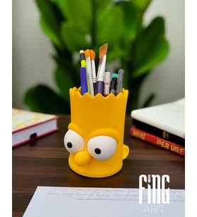 FingArt Simpson Tasarımlı Kalemlik ve Organizer – Kalem, Fırça, Makyaj ve Banyo Düzenleyici (Standart)