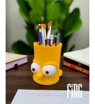 FingArt Simpson Tasarımlı Kalemlik ve Organizer – Kalem, Fırça, Makyaj ve Banyo Düzenleyici (Standart)