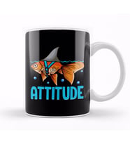 Attitude of a Shark Fish Confidence & Self Belief Kupa Bardak Porselen