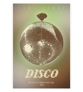Dısco Surf Curse Poster Tablo Ahşap Poster Dekoratif