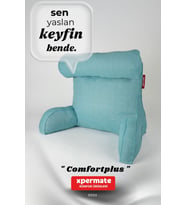 TV Yastığı Kollu Okuma Yastığı Sırt Destek Yastığı Yatakta Oturma Kitap Okuma Yastığı Mavi