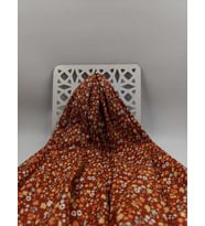 DESENLİ POPLİN KUMAŞ (Kahverengi)