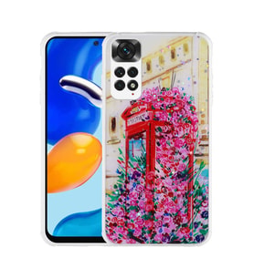 Xiaomi Redmi Note 11S Global Uyumlu Kılıf Simli Desenli Kamera Korumalı Parlak Zore Popy Kapak