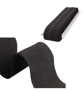 Siyah Don Lastiği 2 Cm Yassı Bel Paça Lastik Maske Lastiği