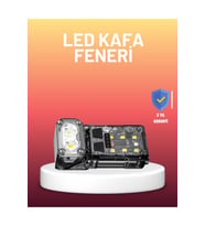 3 Fonksiyonlu LED Far El Feneri Çalışma Lambası Uzun Pil Ömürlü
